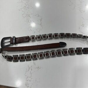 Genuine Leather And Solid Brass Woman’s Belt 3804M- See Pics For Length- India